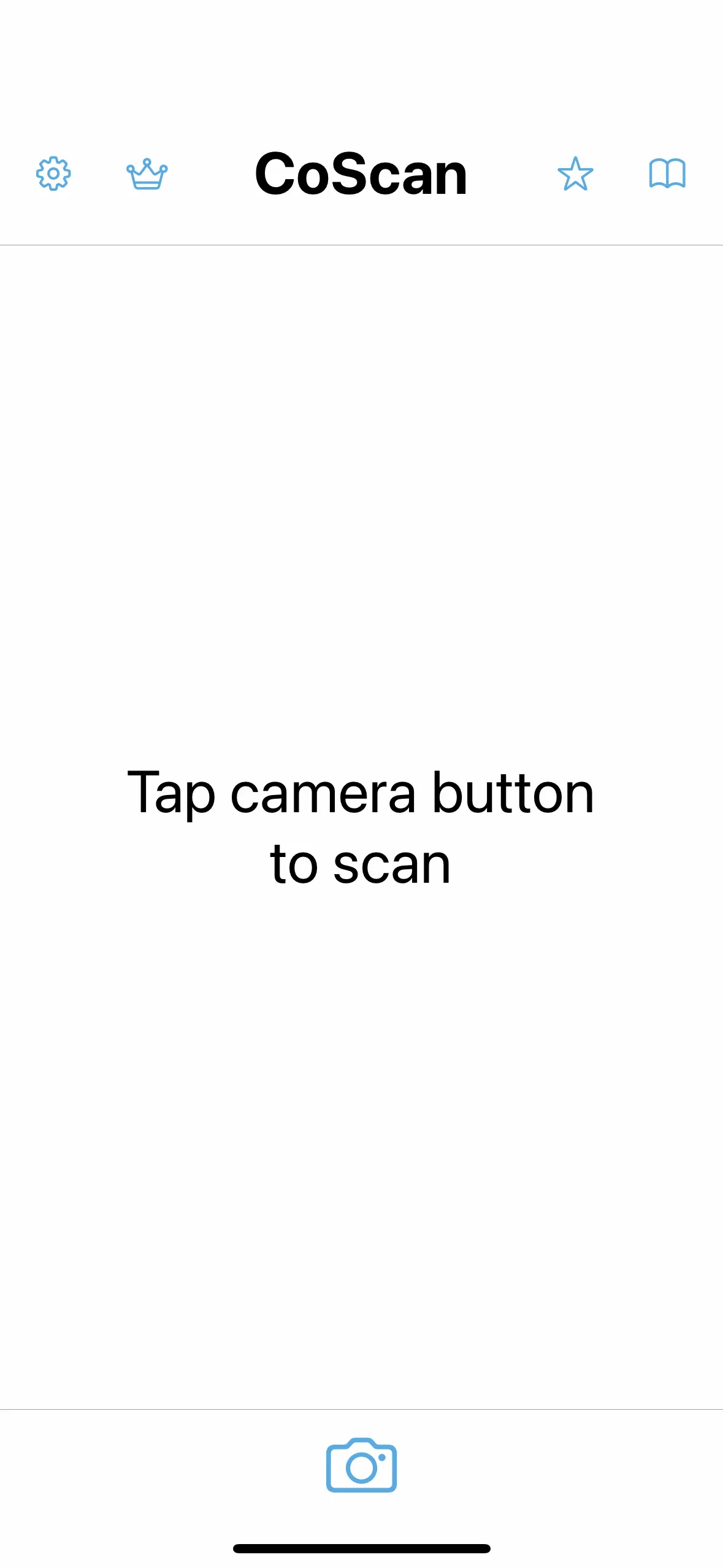 CoScan iPhone PDF Scanner Main Screen